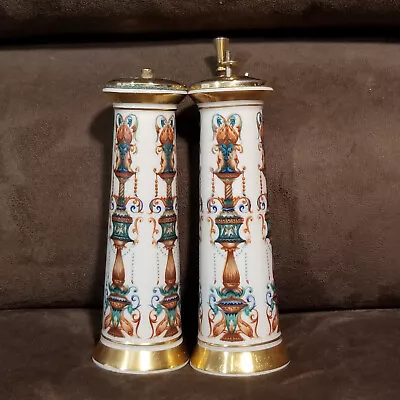 Lenox Lido 8  Pepper Grinder Mill & Salt Shaker Set 24K Trim Vintage Midcentury • $15.95