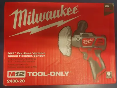 Milwaukee 2438-20 M12 Variable Speed Polisher Sander Cordless NEW • $174.20