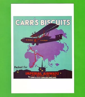 Mumbles Railway Postcard ~ Carr's Biscuits - Imperial Airways Handley Page HP42 • £3.50