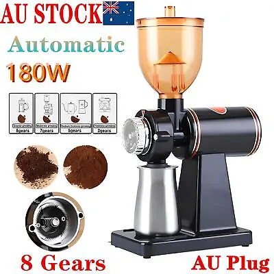 Electric Coffee Grinder Adjustable Stainless Bean Grind Burr Coffee Grinder AU • $83.81