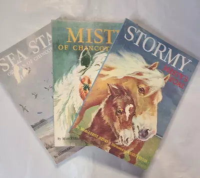 Marguerite Henry Lot Of 3 MISTY OF CHINCOTEAGUE + SEA STAR + STORMY (1971) PB/VG • $49.99