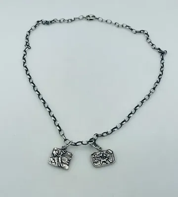 JES MAHARRY Sterling Silver Hand Made Double Pendant Necklace • $950