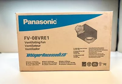 NEW Panasonic FV-08VRE1 Whisper Recessed Bathroom Ventilation Fan LED Light • $139