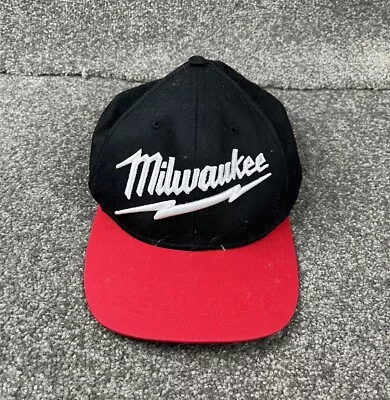 Milwaukee Cap Hat Black Red Heavy Duty Power Tools Adjustable Baseball Snapback • $16.09