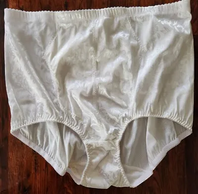 Vintage Panty Shaper Size 48 Lot Of 2 White Floral Shapewear Figure Flattering • $29.99
