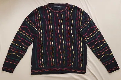 Vintage Protoge Coogi Style Sweater Mens M Colorful Cosby Biggie Smalls Knit 3D • $44.99