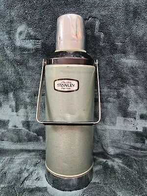 Vintage STANLEY Stainless Steel Thermos ALADDIN Half Gallon USA 2 Qt. A-945-DH • $45