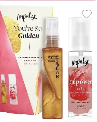 Impulse You’ Re So Golden Gift Set  150ml Mist Empower & Shimmer Solar 100 Ml • £12.99