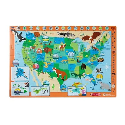 Melissa & Doug National Parks U.S.A. Map Floor Puzzle 45pc Jumbo And Animal Shap • $39.99