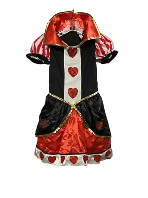 Disney Alice In Wonderland Queen Of Hearts Costume Girl's Medium 8-10 • $12