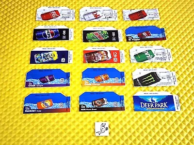 (15) COKE OR SODA VENDING MACHINE 12oz  CAN  VEND LABEL VARIETY PACK - New / OEM • $19.99