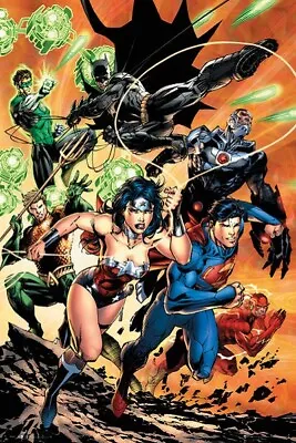 $34.90 • Buy Dc Comics Justice League Charge Poster (61x91cm) New Print Art Batman Superman