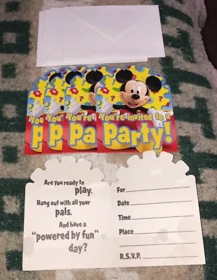 Mickey Mouse Clubhouse Birthday Party Invitations. 5 Cards & 6 Envelopes. • $3