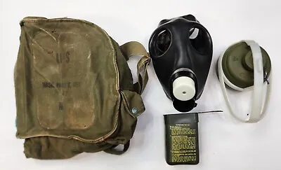 Vintage German Dräger Military Gas Mask W Bag Canister & M13 Decon Kit • $39.99