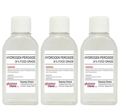 Hydrogen Peroxide Food Grade 3% 6% 9% 11.99%  Fast 24 Hour Dispatch • £3.99