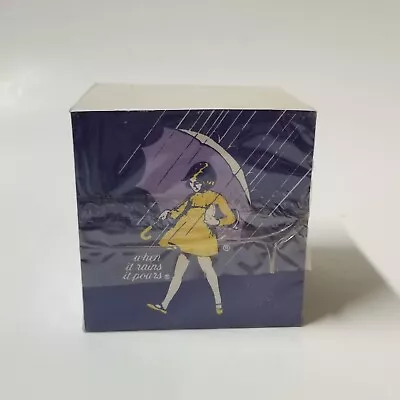 Morton Salt Note Cube Vintage Notepad Paper Blue White Umbrella Girl UNOPENED • $15