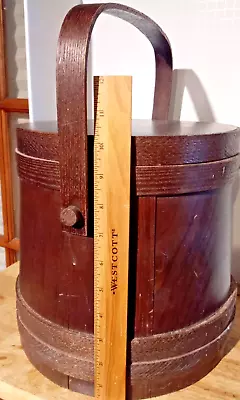 Vintage 1970's Bucketville Firkin Bucket With Lid And Handle • $74