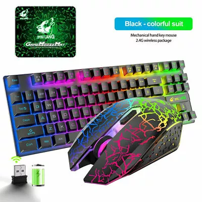 $49.49 • Buy Wireless Gaming Keyboard And Mouse Combo Rechargeable 3800mAh Battery Waterproof
