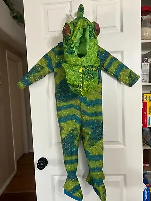 Boys Girls 2T Spirit Halloween Green Chameleon Lizard Costume Outfit Set • $13.43