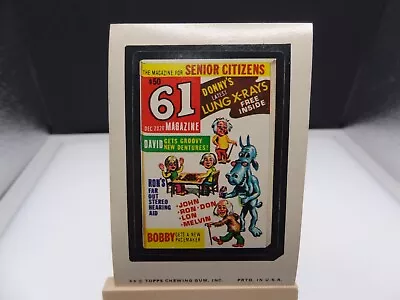 1974 Wacky Packages Series 11 61 Magazine Sticker Tan Back • $4