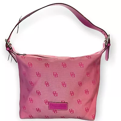 Dooney Bourke Hobo Large Pink Canvas Logo Purse  • $35