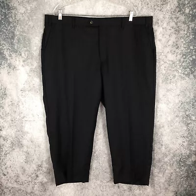 ENRO 100% Wool Solid Black Lined Dress Pants/shorts Men Size 42 For Tailoring • $8.83