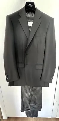 £234 • Buy Moss Black Notch Lapel Mason Jacket & Waistcoat + Oliver Brown Morning Trousers