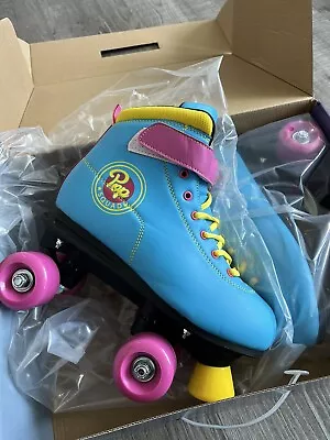 NEW - Pop Squad Malibu Roller Skates Quad Rollers Blue Size US 6 • $20