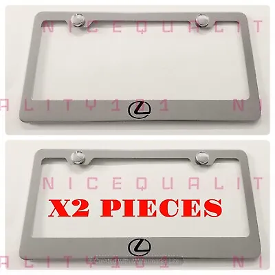 2X Lexus Stainless Steel Metal Finished License Plate Frame Holder • $19.99