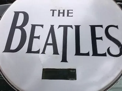 The Beatles Logo Ludwig 22  Smooth White Bass  Drum Head Ringo Vintage Used Remo • $22