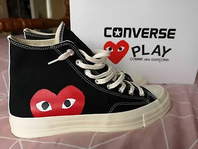 £97.49 • Buy Converse X Comme Des Garcons CDG Play All Star Chuck Taylor 70 Black UK 4.5