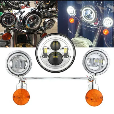 7  LED Headlight + Passing Lights Bar For Suzuki Boulevard C50B C50C C50T C90 • $194.99