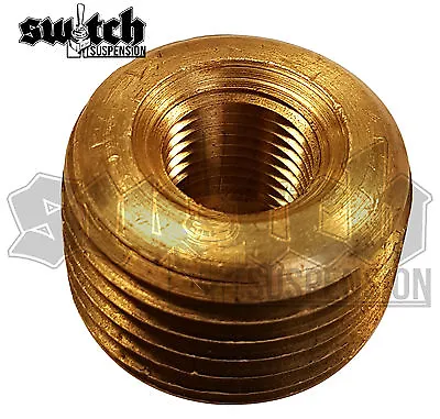 Brass Pipe Fitting 3/8 NPT Male To 1/8 NPT Female Reducer Face Bushing • $2.75