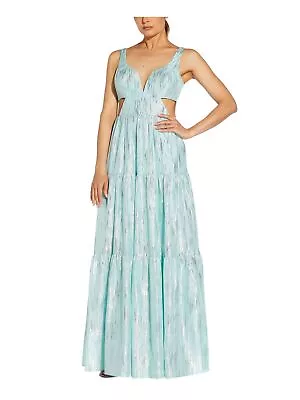 AIDAN AIDAN MATTOX Womens Aqua Skirt Lined Sleeveless Formal Gown Dress 16 • $46.99