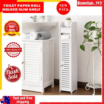$55.97 • Buy Toilet Roll Holder Toilet Paper Roll Holder With Slim Shelf Over Toilet Storage