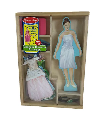 Melissa & Doug Wooden Magnetic Dress-Up Princess Doll Imagination Pretend Play • $11.82
