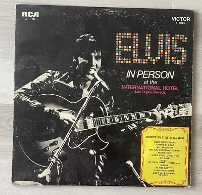 Elvis In Person At The International Hotel 1970 Issue Vinyl RCA LSP-4428  • $4.99