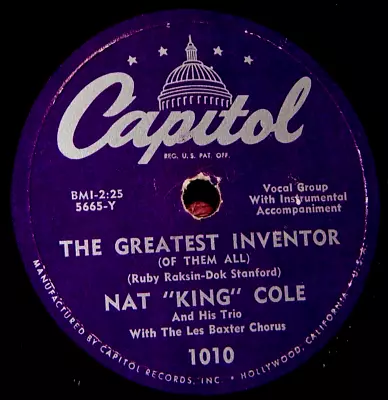Nat King Cole The Greatest Inventor / Mona Lisa 78 PLAY GRADED Fully Tested • $39.99