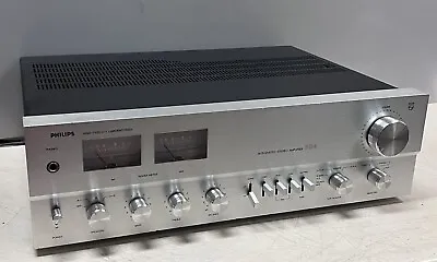 Vintage Philips 22AH 384/44 44W Stereo Amplifier 1978 Fully Restored. • $328