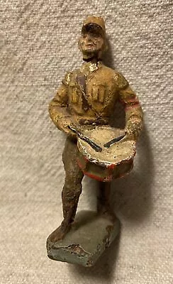 Vintage 3” Composition “Hitler Youth”Drummer Boy WW-II Toy Army Figure • $19.95