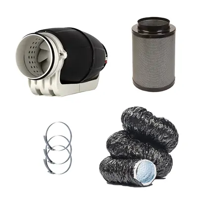 Cyclone Silent Acoustic Inline Filter Filter Kit Fox Carbon Filter Hydroponics • £126
