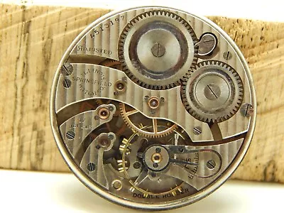 Antique Illinois Pocket Watch Movement 12s 17j Grade 405 Circa 1924 • $39