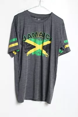 Vintage Jamaica Graphic T-Shirt - Grey - Size Medium M (F57) • £3.99