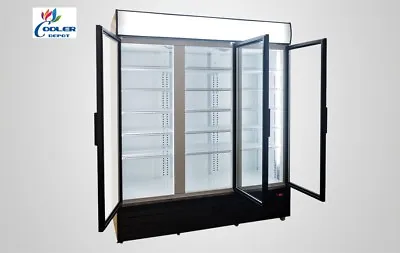 Commercial 3 Glass Door Merchandiser Refrigerator 72 Inches Display Cooler NSF • $2984.67