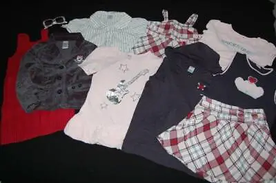 GYMBOREE Schoolgirls Rock 6 7 Blazer Plaid Skirt Guitar Top Shirt Sweater Vest + • $11.95