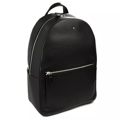 MONTBLANC Unisex Black MEISTERSTUCK Soft Grain Leather Medium Backpack NEW • $999.99