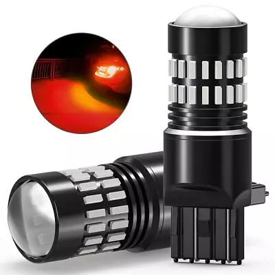 2X AUXITO 7443 7440 Flash Strobe Blinking Red Brake Tail Stop Light LED Bulbs • $14.24