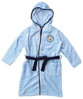 Manchester Man City Kids Dressing Gown Childrens Bathrobe Boys Childs Pajamas • £11.99