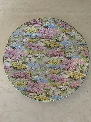 Vintage Shelley Plate Chintz Rock Garden 8.25” Lunch/salad Pink England • $29.99