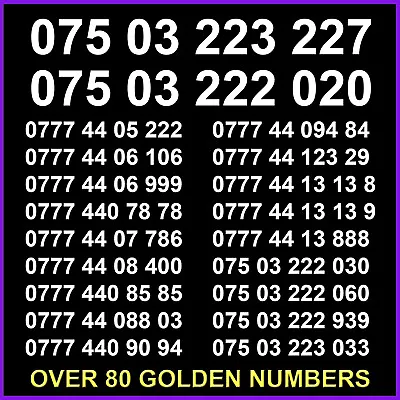 VIP Gold Easy Remember Mobile Number SIM Card Platinum Business Diamond Silver • £16.99